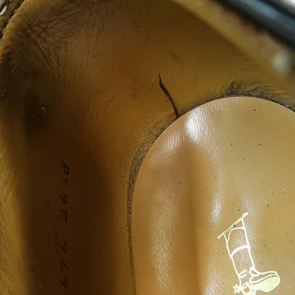 実際に弊社で買取させて頂いたREGAL/リーガル ウイングチップ レザー シューズ ブラック 2589/26.5の画像 8枚目