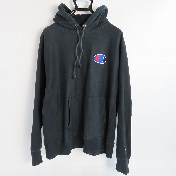実際に弊社で買取させて頂いたChampion/チャンピオン REVERSE WEAVE/リバースウィーブ プルオーバーパーカー ブラック GF68/2XL
