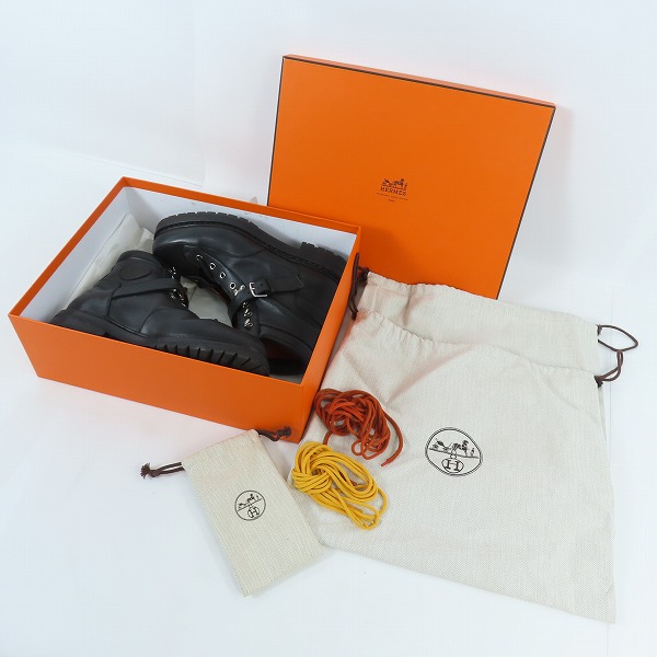 実際に弊社で買取させて頂いたHERMES/エルメス HIKING/ハイキング レザー マウンテンブーツ 40の画像 9枚目