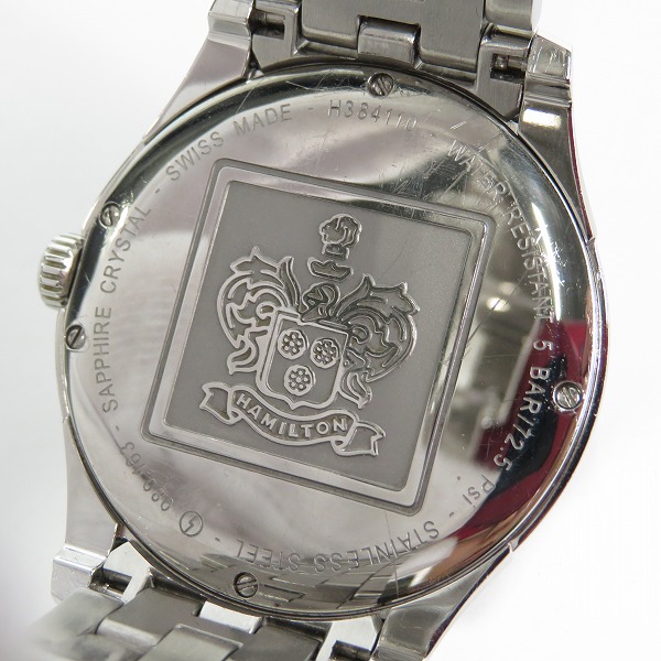 実際に弊社で買取させて頂いたHAMILTON/ハミルトン クォーツ ジャズマスター 腕時計 H384110の画像 4枚目