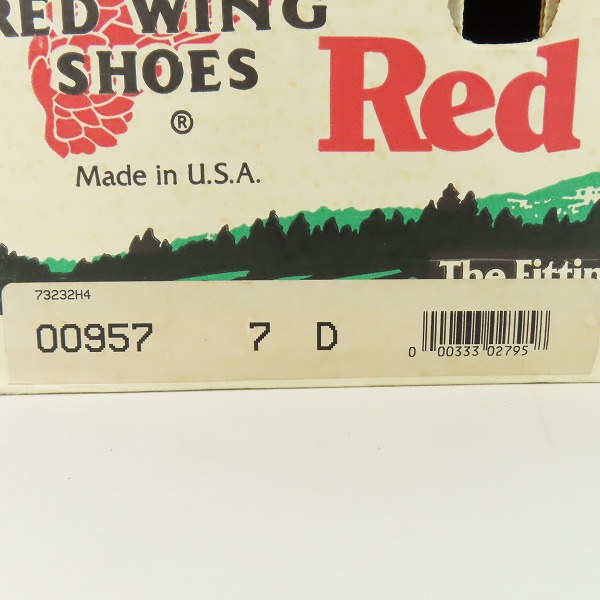 実際に弊社で買取させて頂いたRED WING/レッドウィング 羽タグ 957 RUGGED WORK BOOT ワークブーツ 7Dの画像 9枚目