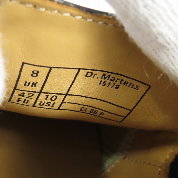 実際に弊社で買取させて頂いたDr.Martens×COMME des GARCONS/ドクターマーチン×コムデギャルソン EMILS サイドゴアシューズ 15170601/UK8の画像 5枚目