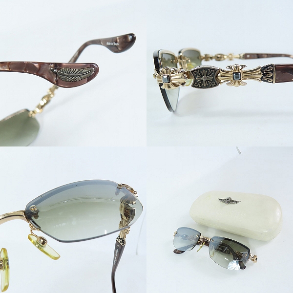 実際に弊社で買取させて頂いたA'rossvy/ロズヴィー 2019年 サイド シルバー 925 クロス モチーフ サングラス/アイウェア 209231816の画像 9枚目