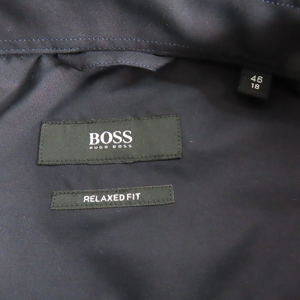 実際に弊社で買取させて頂いたHUGO BOSS/ヒューゴボス RELAXED FIT 長袖シャツ ネイビー/46の画像 2枚目
