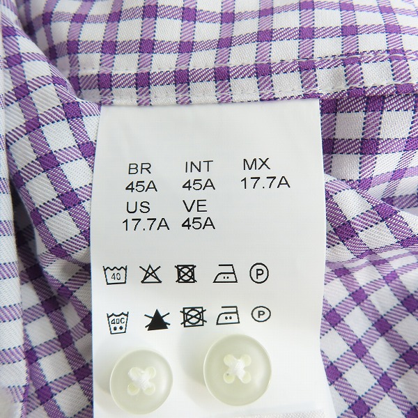 実際に弊社で買取させて頂いたHUGO BOSS/ヒューゴボス SLIM FIT 長袖チェックシャツ/45の画像 3枚目