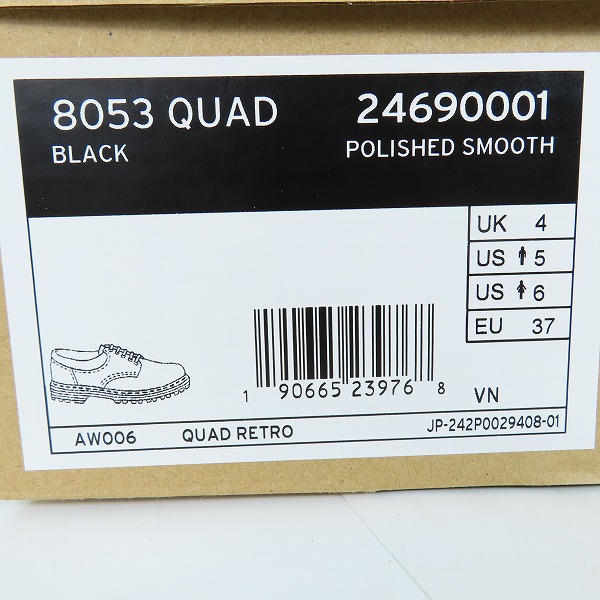 実際に弊社で買取させて頂いたDr.Martens/ドクターマーチン 8053 QUAD 5ホール レザーシューズ 24690001 UK4の画像 8枚目