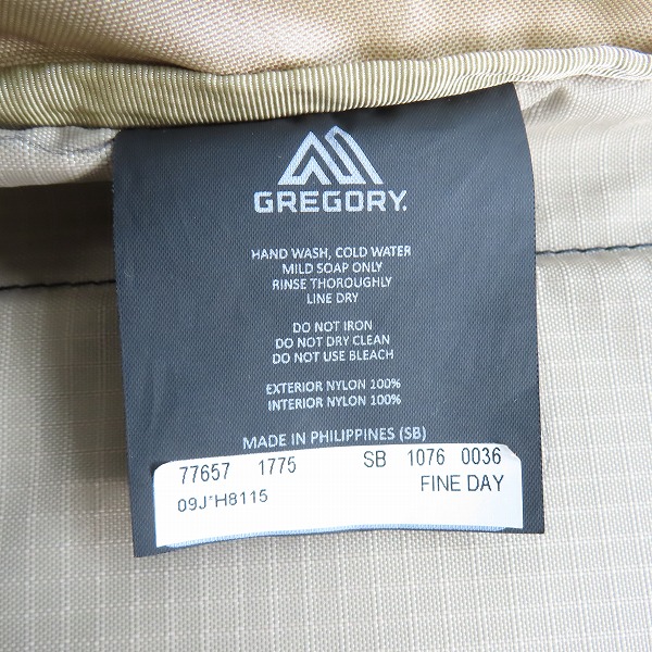 実際に弊社で買取させて頂いたGREGORY/グレゴリー FINE DAY/ファインデイ リュックサック/バックパック 77657の画像 5枚目