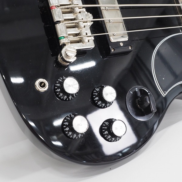 実際に弊社で買取させて頂いた★Epiphone/エピフォン EB-3 Bass Ebony 2ピックアップ 4弦エレキベース  SGタイプ ギグケース付の画像 6枚目