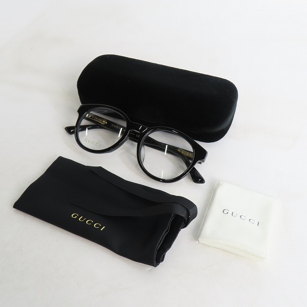 実際に弊社で買取させて頂いたGUCCI/グッチ メガネフレーム アイウェア GG0350OA-001の画像 8枚目