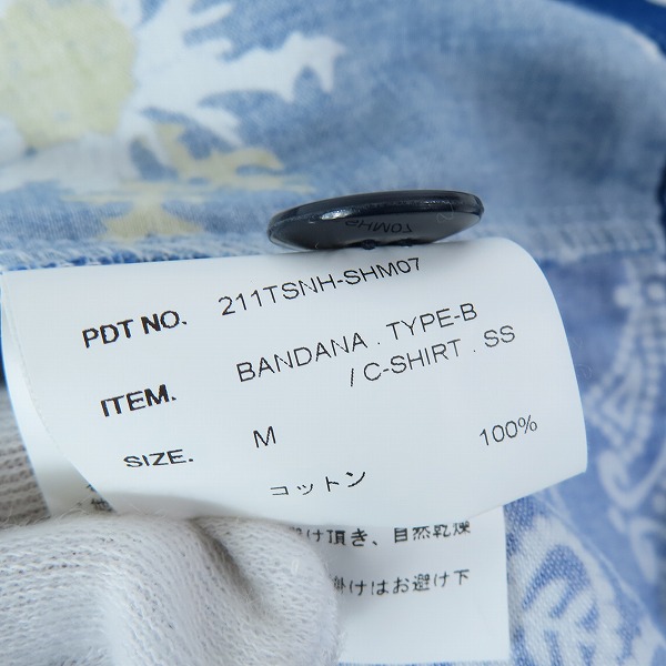 実際に弊社で買取させて頂いたNEIGHBORHOOD /ネイバーフッド 21SS BANDANA TYPE-B/C-SHIRT.SS バンダナシャツ 211tsnh-shm07/Mの画像 4枚目