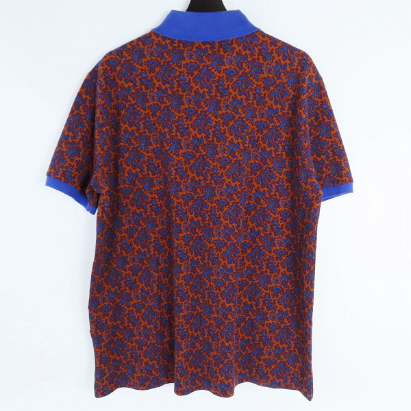 実際に弊社で買取させて頂いた【未使用】ETRO/エトロ ペイズリー柄 総柄 ポロシャツ/ダークオレンジ系/2XLの画像 1枚目