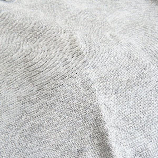 実際に弊社で買取させて頂いた【未使用】ETRO/エトロ 半袖ポロシャツ ペイズリー総柄 グレー/3XLの画像 5枚目