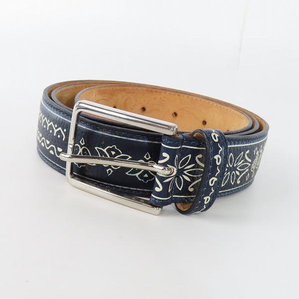 実際に弊社で買取させて頂いたETRO/エトロ ペイズリー柄/総柄 レザーベルト 42/105
