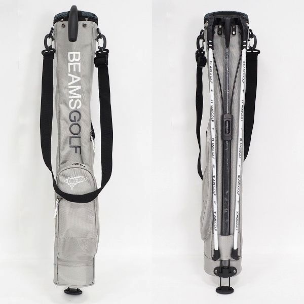 実際に弊社で買取させて頂いたBEAMS GOLF/ビームスゴルフ スタンド式 2分割クラブケース ショルダー付き グレー系の画像 2枚目