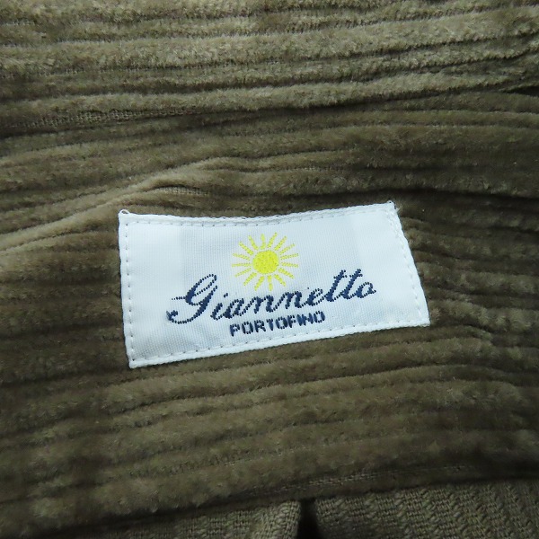 実際に弊社で買取させて頂いた【未使用】giannetto portofino×BEAMS/ジャンネット・ポルトフィーノ×ビームス コーデュロイ シャツ Mの画像 2枚目