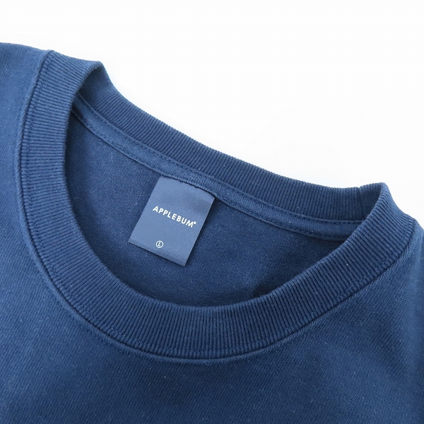 実際に弊社で買取させて頂いたAPPLEBUM/アップルバム 胸ポケット 半袖Tシャツ ダークネイビー/Lの画像 6枚目
