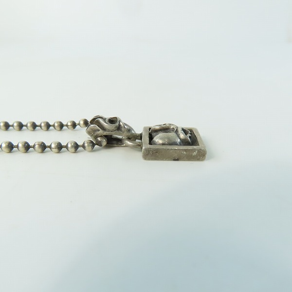 実際に弊社で買取させて頂いたCHROME HEARTS/クロムハーツ フレームド ハートチャーム ボールチェーン付き ネックレスの画像 3枚目