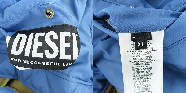 実際に弊社で買取させて頂いたDIESEL/ディーゼル リバーシブル 中綿 ボンバージャケット J-MA-ONE-REV/XLの画像 4枚目