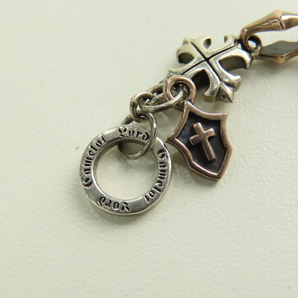 実際に弊社で買取させて頂いたLord Camelot/ロードキャメロット ロイヤルシルバー ブラックスピネル クロス 2連 ブレスレットの画像 5枚目