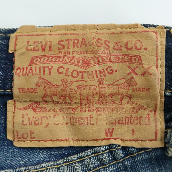 実際に弊社で買取させて頂いたLEVI'S/リーバイス ヴィンテージ 50~60s 501XX 刻印S ビッグE/紙パッチ/オフセットセンターループ デニムパンツの画像 2枚目