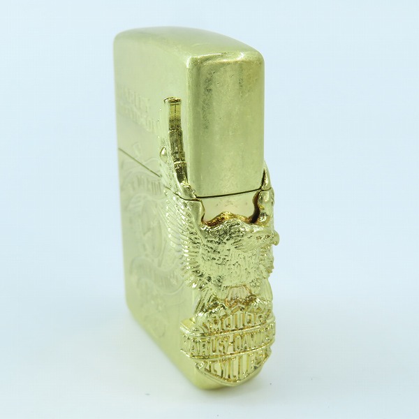 実際に弊社で買取させて頂いたZIPPO/ジッポー HARLEY DAVIDSON/ハーレーダビッドソン サイドメタル LIVE TO RIDE キーホルダー付 1996年製の画像 4枚目