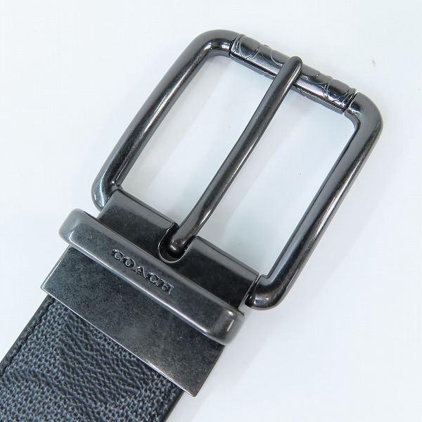 実際に弊社で買取させて頂いたCOACH/コーチ レザーベルト シグネチャー柄の画像 3枚目