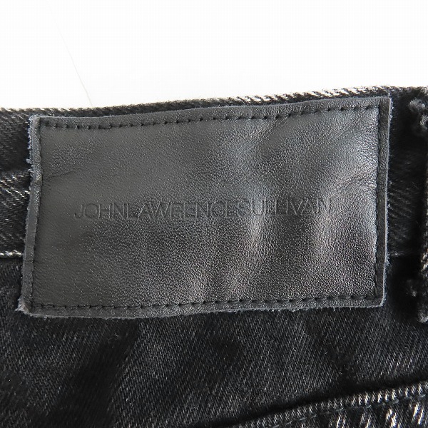 実際に弊社で買取させて頂いたJOHN LAWRENCE SULLIVAN/ジョンローレンスサリバン LEATHER PATCH DENIM/レザーパッチ デニムパンツ 2B012-0321-28/46の画像 6枚目
