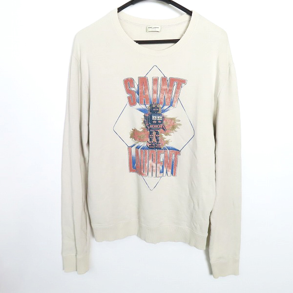 実際に弊社で買取させて頂いたSAINT LAURENT/サンローラン ロボットプリント スウェット トレーナー 557556 YBDW2/M