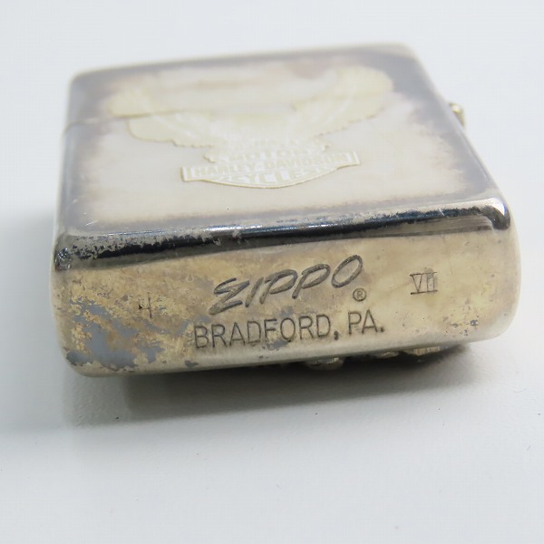 実際に弊社で買取させて頂いたZIPPO/ジッポー HARLEY-DAVIDSON/ハーレーダビッドソン イーグル ヘッド メタル/1991年製の画像 3枚目