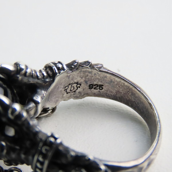 実際に弊社で買取させて頂いたBizarre/ビザール クロー リング w/オニキス 17号の画像 6枚目