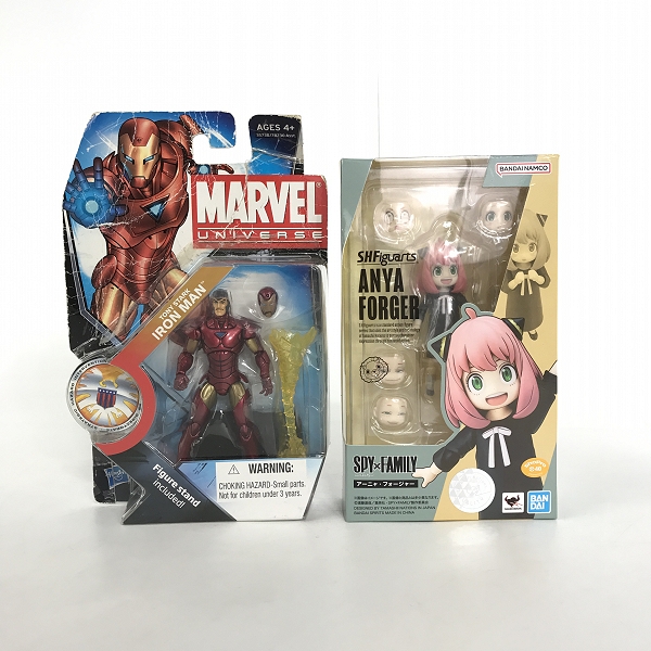 実際に弊社で買取させて頂いたハズブロ/バンダイ S.H.Figuarts SPYｘFAMILY スパイファミリー アーニャ/MARVEL UNIVERSE アイアンマン 2点セット