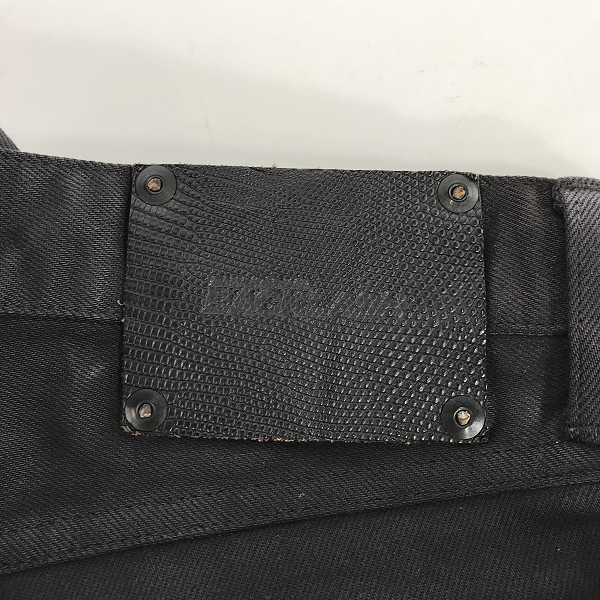 実際に弊社で買取させて頂いたISAMU KATAYAMA BACKLASH/バックラッシュ コットンストレッチ＋リザード ストレートパンツ 1356-01 Mの画像 3枚目