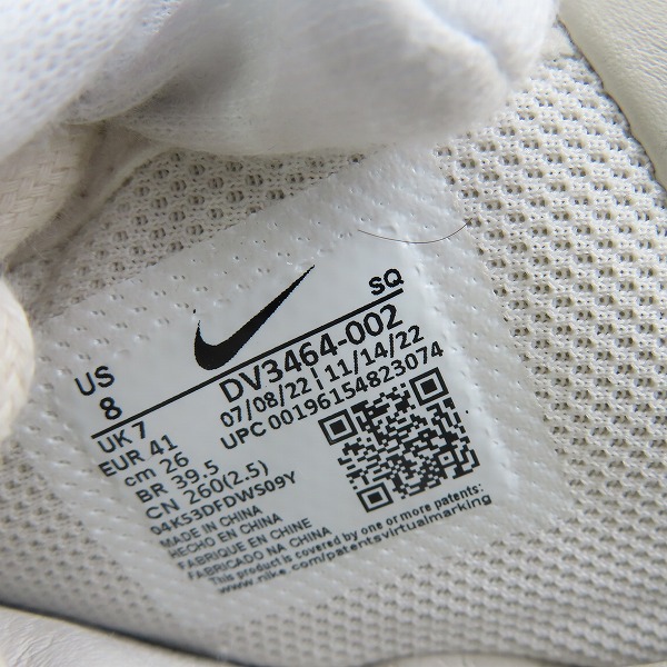 実際に弊社で買取させて頂いたNIKE×AMBUSH/ナイキ×アンブッシュ AIR FORCE 1 LOW SP エアフォース1 DV3464-002 26.0の画像 5枚目