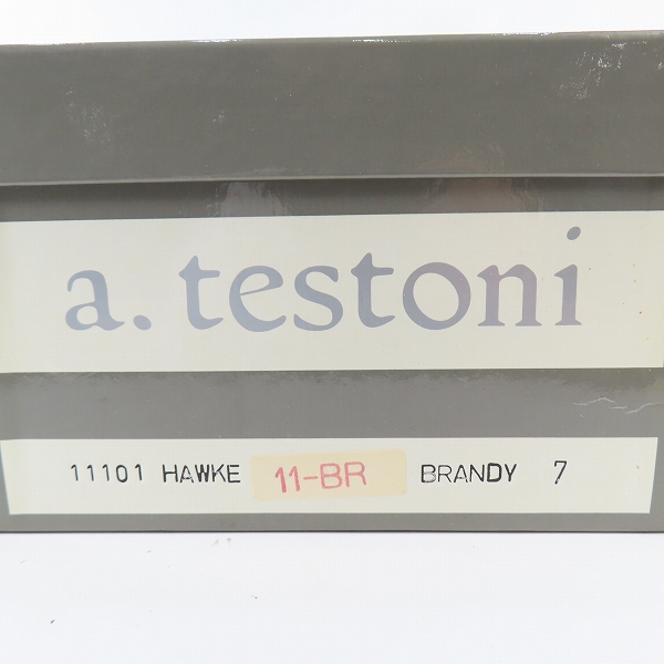 実際に弊社で買取させて頂いたa.testoni/ア・テストーニ スクエアトゥ ブローグシューズ/7の画像 9枚目