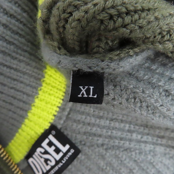 実際に弊社で買取させて頂いたDIESEL/ディーゼル k-BOISE ジップアップニットジャケット/XLの画像 3枚目