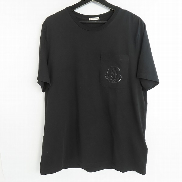 実際に弊社で買取させて頂いた【JPタグ】MONCLER/モンクレール MAGLIA T-SHIRT Uネック 胸ポケット 半袖 Tシャツ ブラック F20918C77710 829H8/L