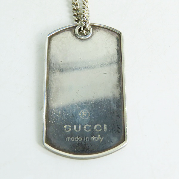実際に弊社で買取させて頂いたGUCCI/グッチ DOG TAG/ドッグタグ ペンダントの画像 1枚目