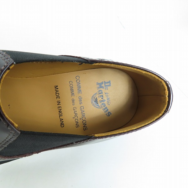 実際に弊社で買取させて頂いたDr.Martens×COMME des GARCONS/ドクターマーチン×コムデギャルソン EMILS サイドゴアシューズ 15170601/UK3の画像 4枚目