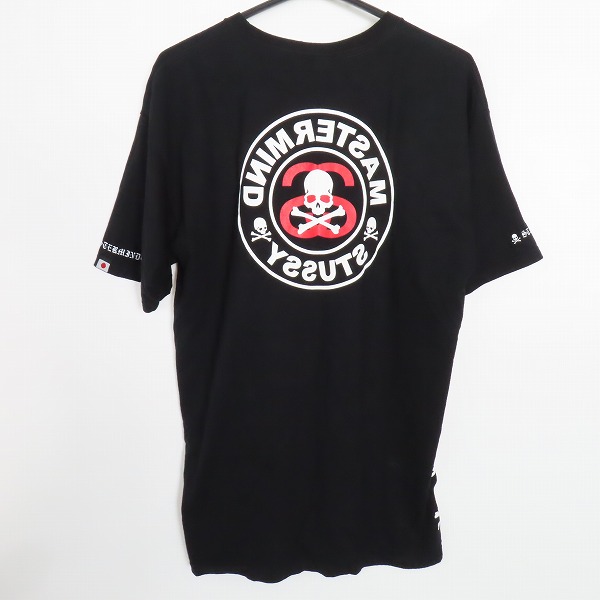 実際に弊社で買取させて頂いたmastermind JAPAN×STUSSY/マスターマインドジャパン×ステューシー サイドスカル 半袖Tシャツ Lの画像 1枚目