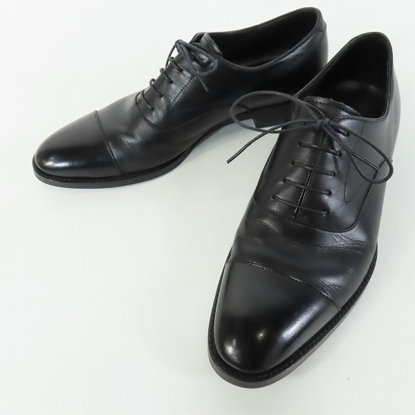 実際に弊社で買取させて頂いたBLACK LABEL CRESTBRIDGE/ブラックレーベルクレストブリッジ ストレートチップ レザー ビジネスシューズ/25.5