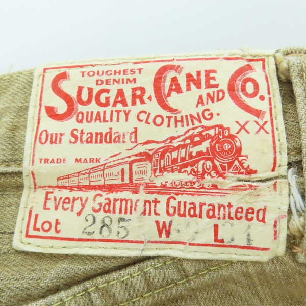実際に弊社で買取させて頂いたSUGAR CANE/シュガーケーン Lot.285 ボタンフライ デニムパンツ /W30L34の画像 2枚目