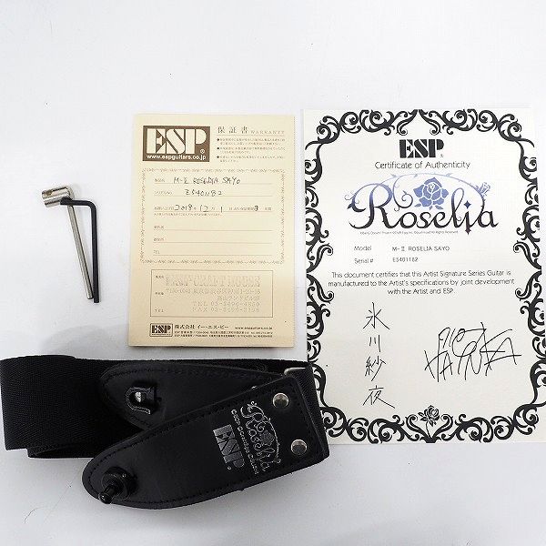 実際に弊社で買取させて頂いた★【美品】ESP バンドリ！コラボ BanG Dream! M-II ROSELIA SAYO 氷川紗夜モデル EMG搭載 エレキギター ギグケース付 の画像 1枚目