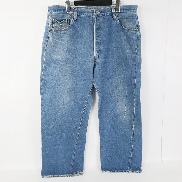 実際に弊社で買取させて頂いたLEVI'S/リーバイス ヴィンテージ 501 66後期 刻印6 ポケット裏チェーンステッチ ボタンフライ デニムパンツ /42