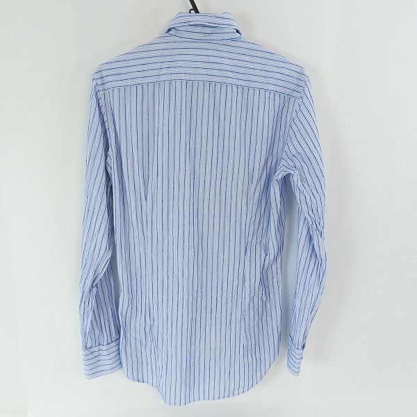 実際に弊社で買取させて頂いた【JPタグ】ETRO/エトロ 刺繍ライン ストライプ柄長袖シャツ ブルー系 38の画像 1枚目