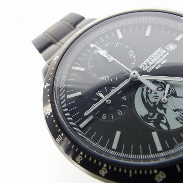 実際に弊社で買取させて頂いたHYSTERIC GLAMOUR/ヒステリックグラマー クロノグラフクォーツ 0510-S077583 の画像 5枚目