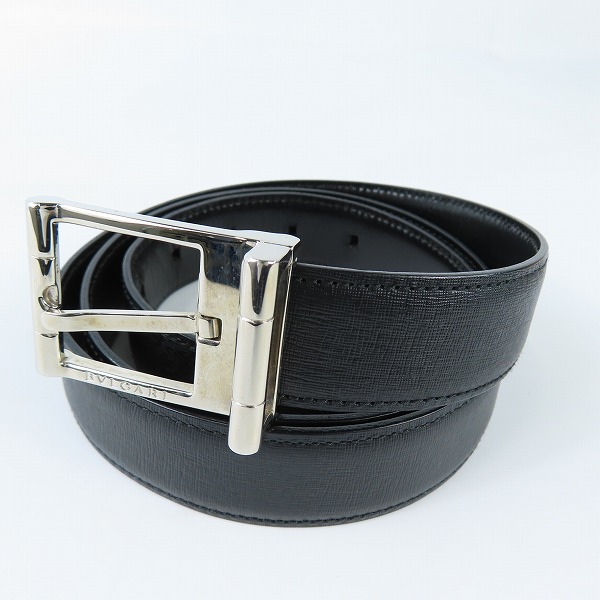 実際に弊社で買取させて頂いたBVLGARI/ブルガリ レザーベルト スクエアバックル 