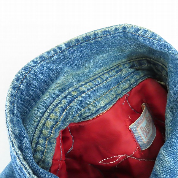 実際に弊社で買取させて頂いた【難有】BLUE BLUE/ブルーブルー 内キルティング デニムジャケット/2の画像 4枚目