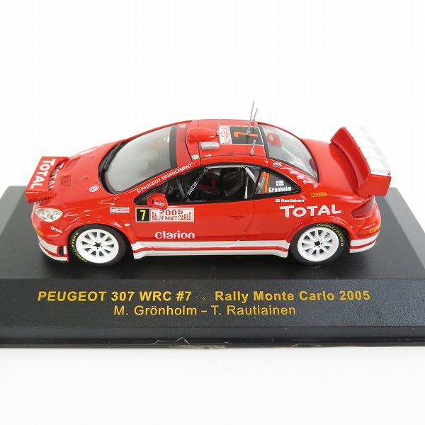 実際に弊社で買取させて頂いたixo/イクソ 1/43 PEUGEOT/プジョー 307 WRC モンテカルロラリー 2005 #7 RAM170 ミニカーの画像 1枚目
