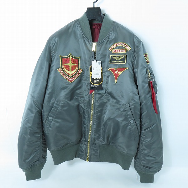 実際に弊社で買取させて頂いた【未使用】ALPHA INDUSTRIES×STRICT-G/アルファインダストリーズ×ストリクトジー 機動戦士Zガンダムティターンズ MA-1 3L