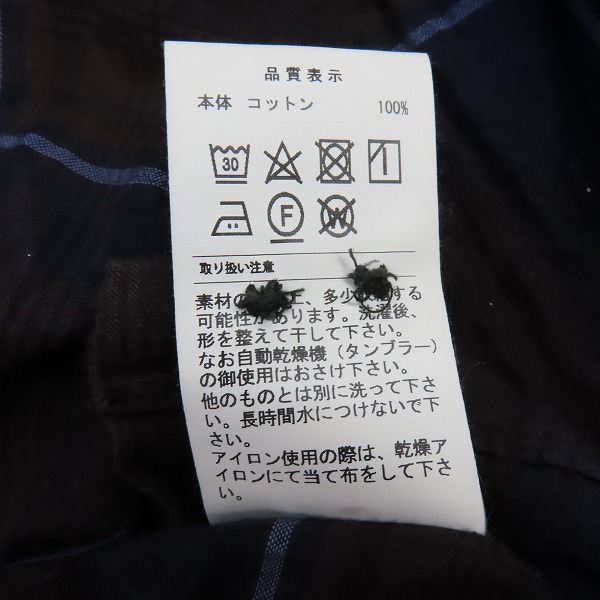 実際に弊社で買取させて頂いたDESCENDANT/ディセンダント チェック柄 長袖シャツ/2の画像 5枚目